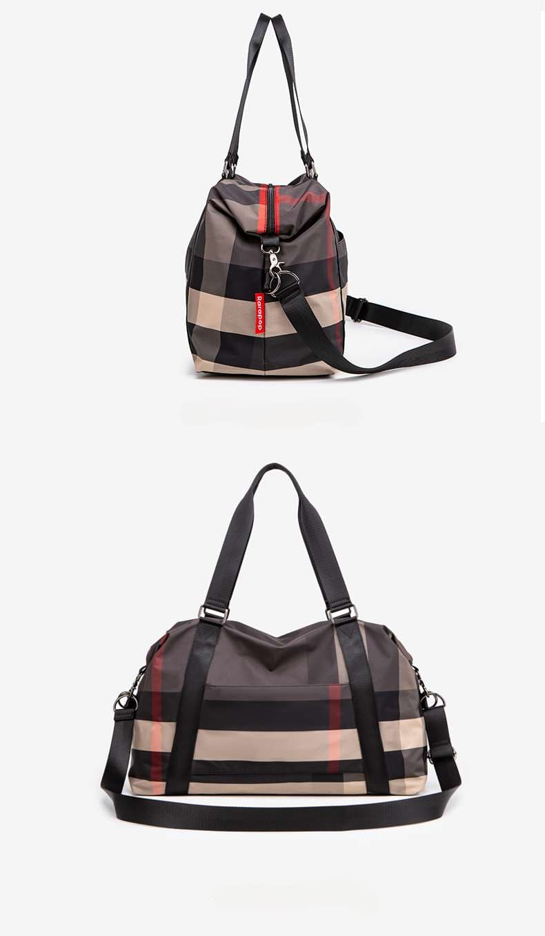 チェック柄ボストンバッグ 20L