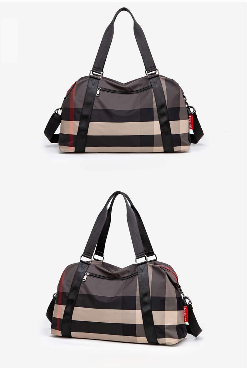 チェック柄ボストンバッグ 20L