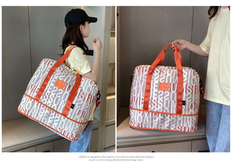 アルファベットデザイン ボストンバッグ 45L