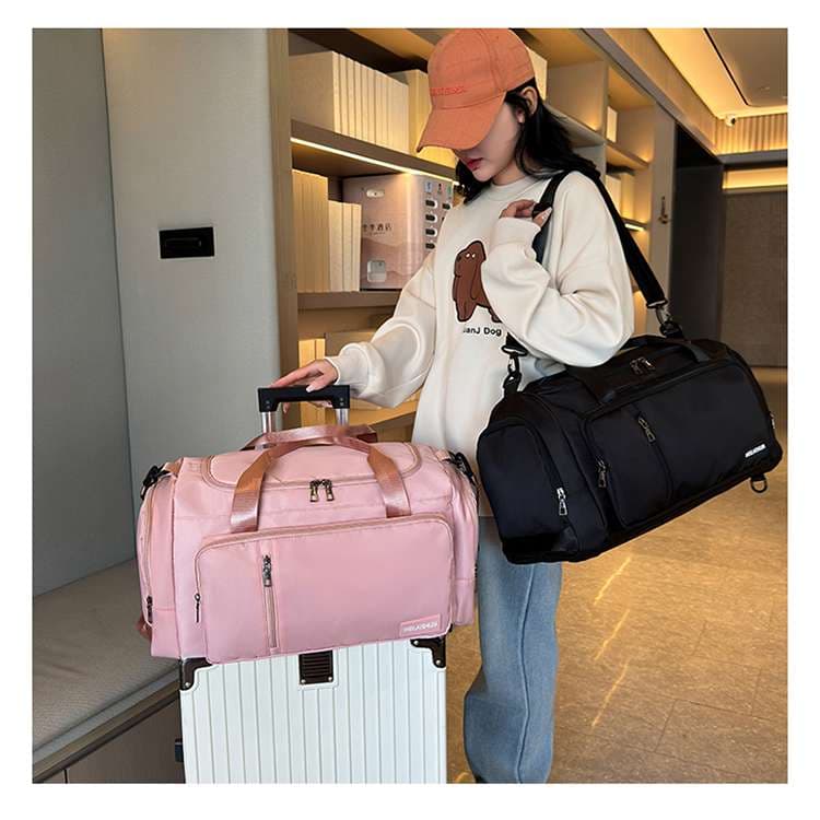 多機能ポケット付き大容量ボストンバッグ 35L