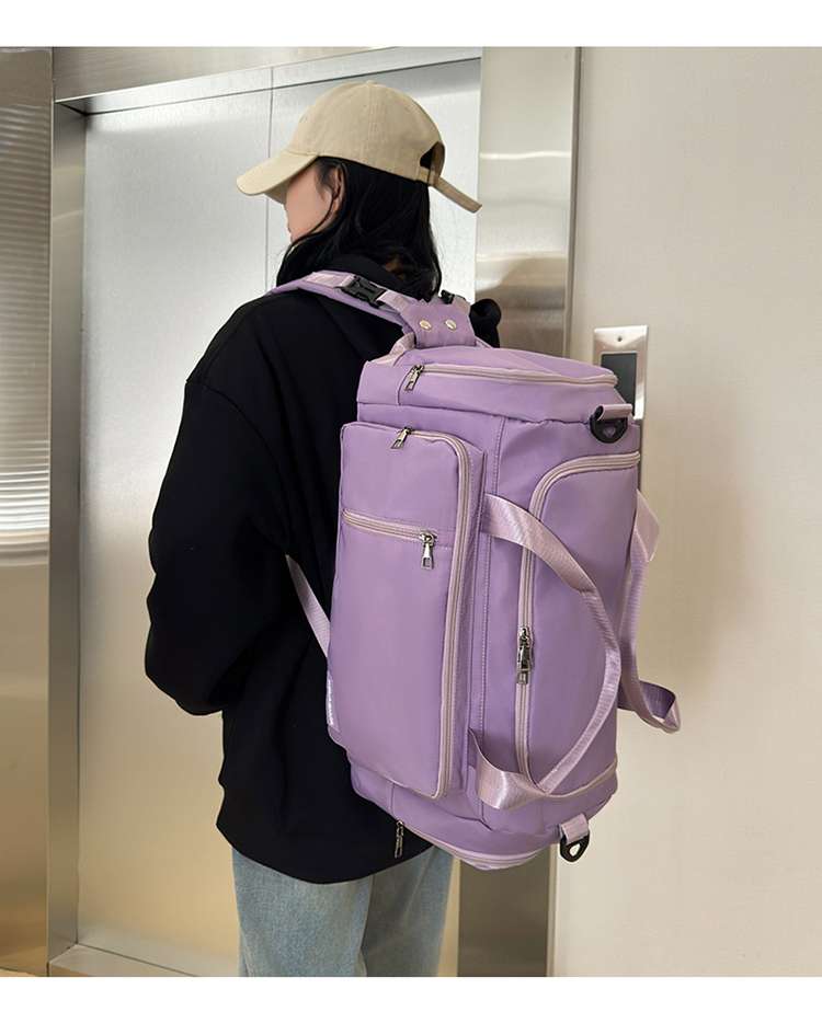 多機能ポケット付き大容量ボストンバッグ 35L