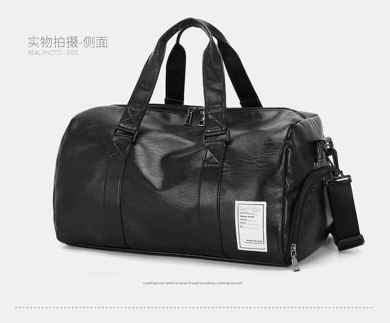 多機能レザー調トラベルボストンバッグ 25L 35L