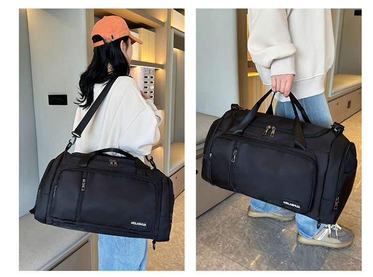 多機能ポケット付き大容量ボストンバッグ 35L