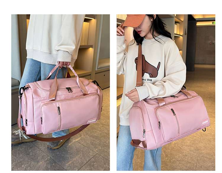 多機能ポケット付き大容量ボストンバッグ 35L