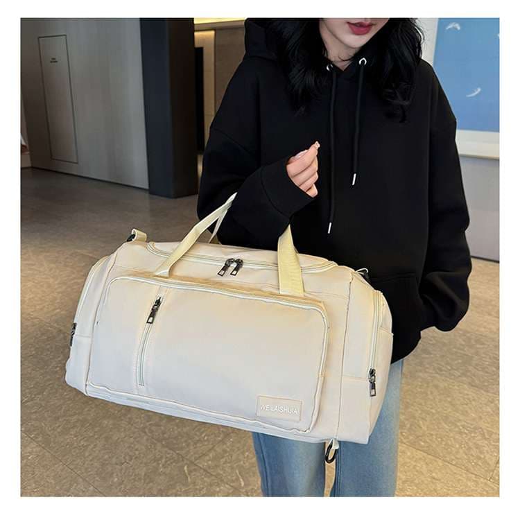 多機能ポケット付き大容量ボストンバッグ 35L