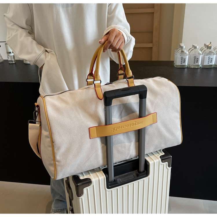 チェリー柄キャンバスボストンバッグ 40L