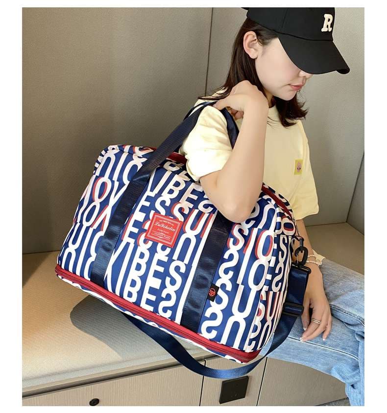 アルファベットデザイン ボストンバッグ 45L