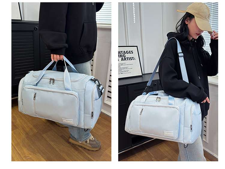 多機能ポケット付き大容量ボストンバッグ 35L