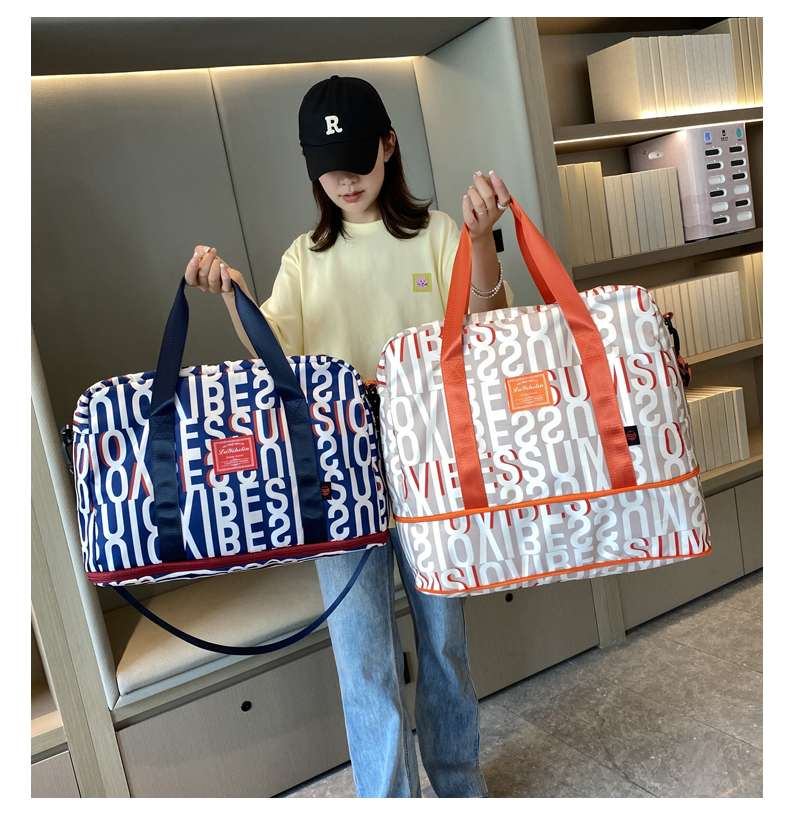 アルファベットデザイン ボストンバッグ 45L