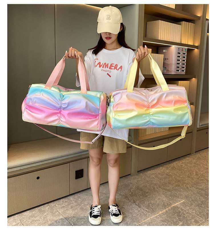 虹色パステル ボストンバッグ 25L