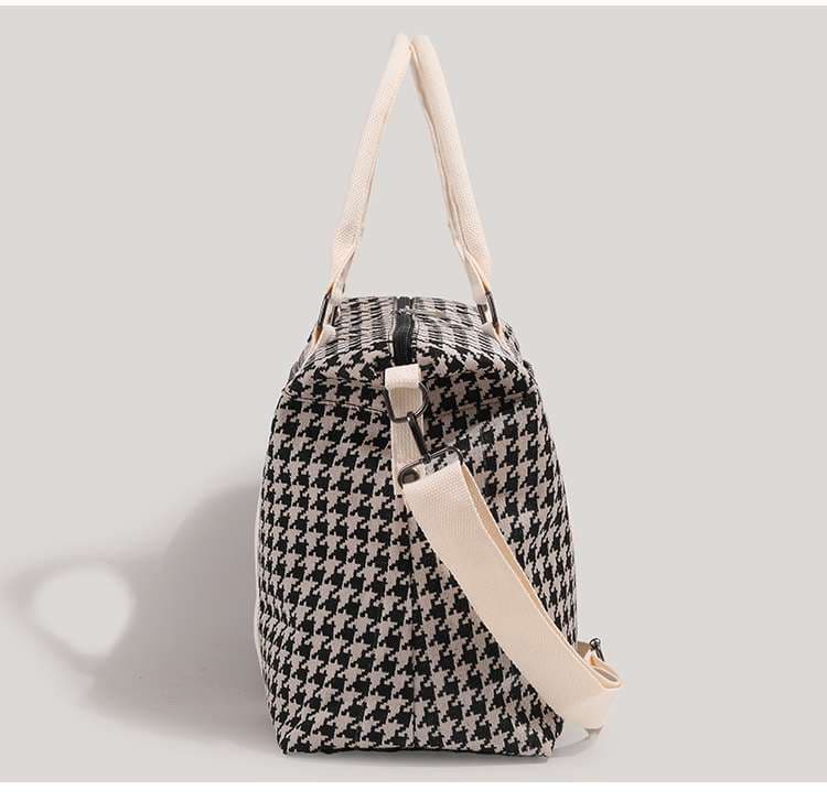 千鳥格子柄トラベルボストンバッグ 25L