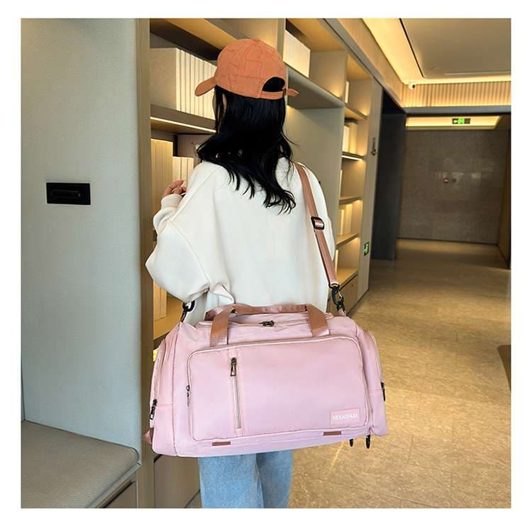 多機能ポケット付き大容量ボストンバッグ 35L
