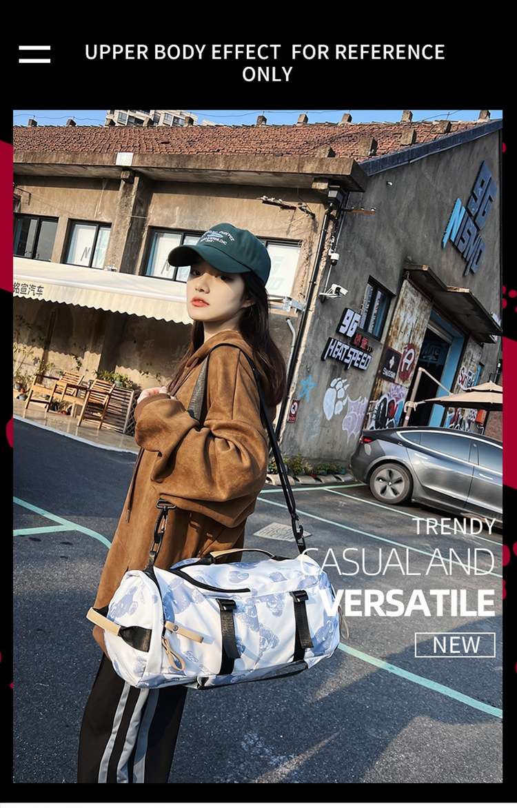 ボストンバッグ 柄入りユニセックス大容量ボストンリュック 30L