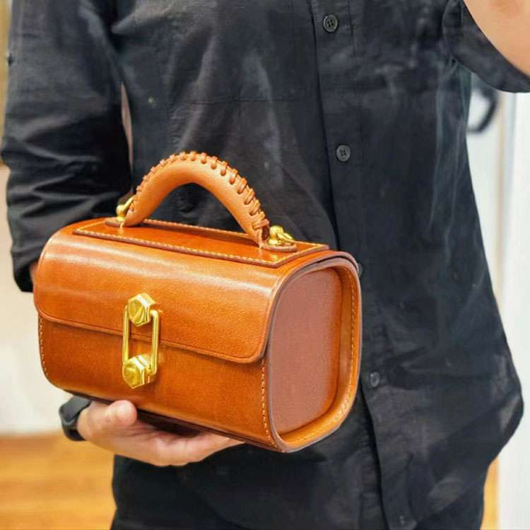 ボストンバッグ ミニ筒型ハンドバッグ