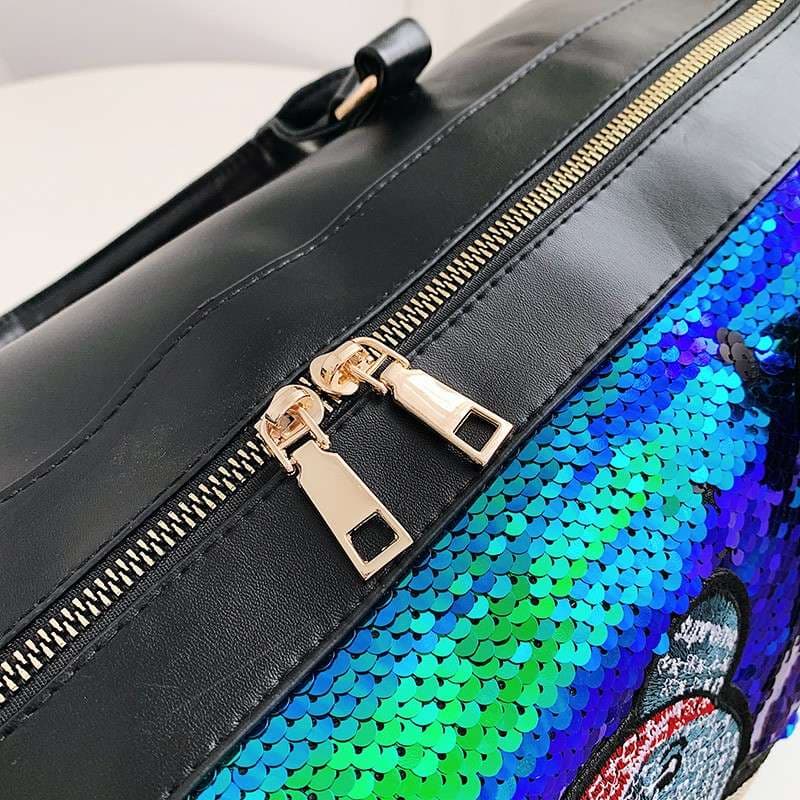 キラキラスパンコール テディベア ボストンバッグ 25L