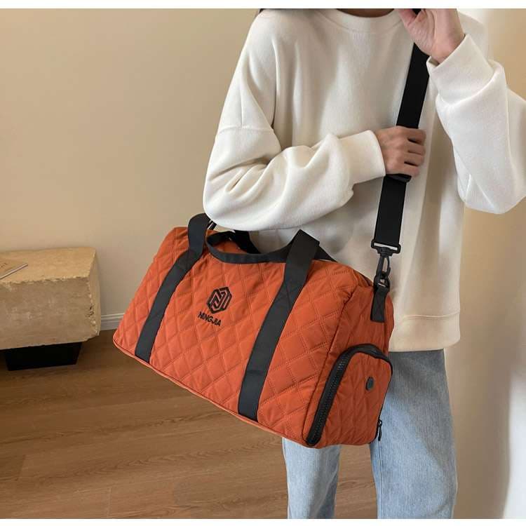 キルティング加工大容量ボストンバッグ 25L