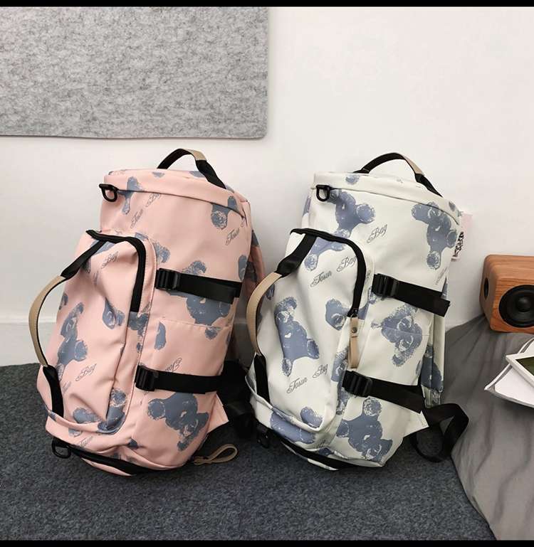 ボストンバッグ 柄入りユニセックス大容量ボストンリュック 30L