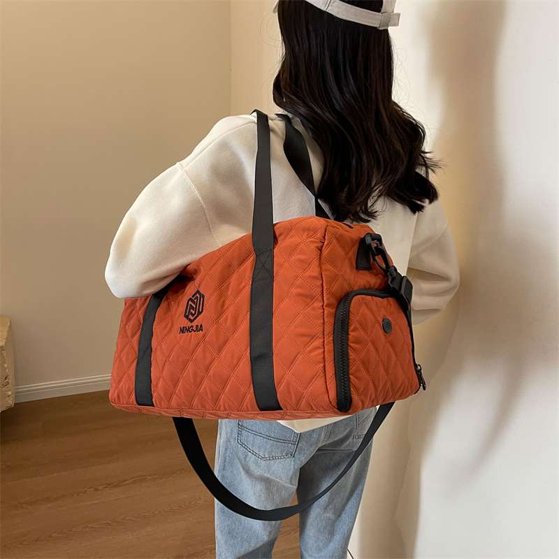 キルティング加工大容量ボストンバッグ 25L