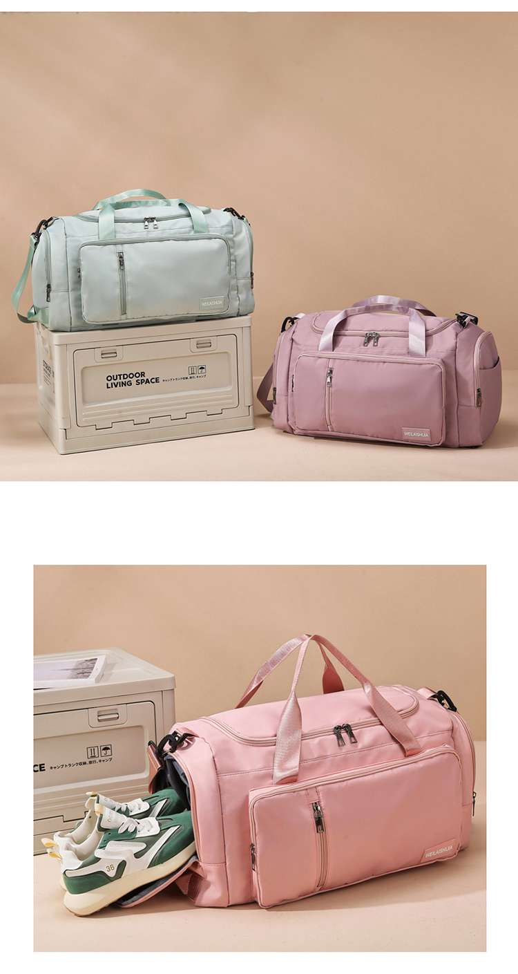 多機能ポケット付き大容量ボストンバッグ 35L