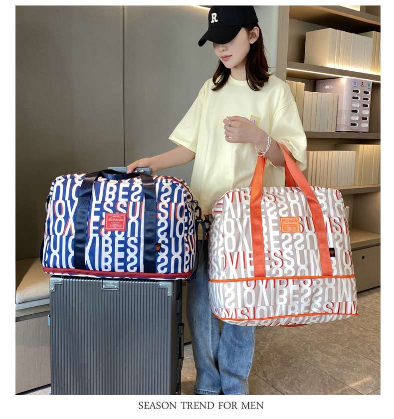 アルファベットデザイン ボストンバッグ 45L