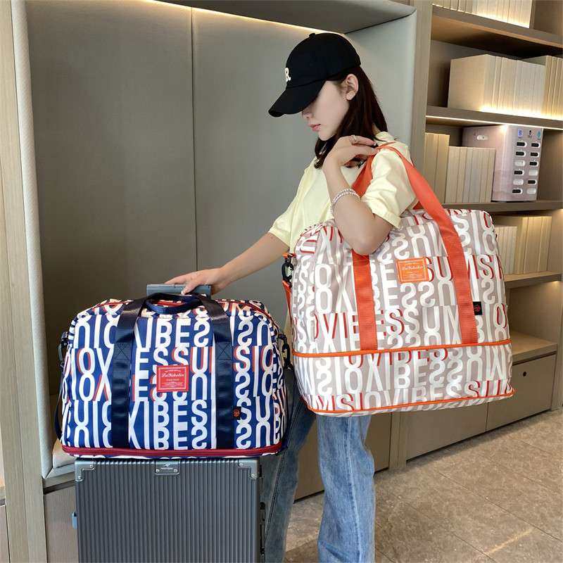 アルファベットデザイン ボストンバッグ 45L