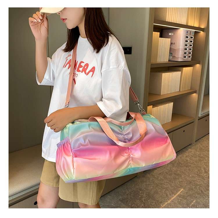 虹色パステル ボストンバッグ 25L