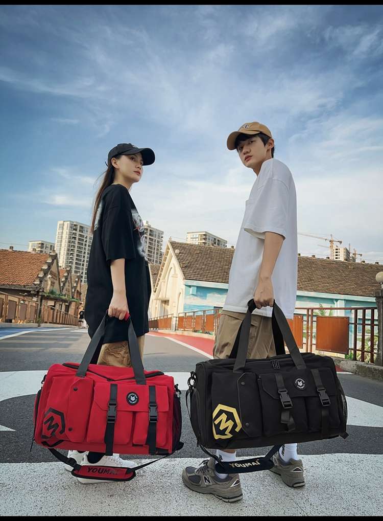 ボストンバッグ 多機能ポケット付き旅行バッグ 40L
