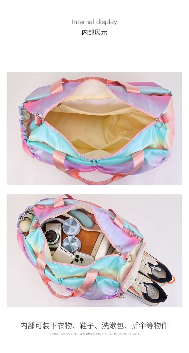 虹色パステル ボストンバッグ 25L