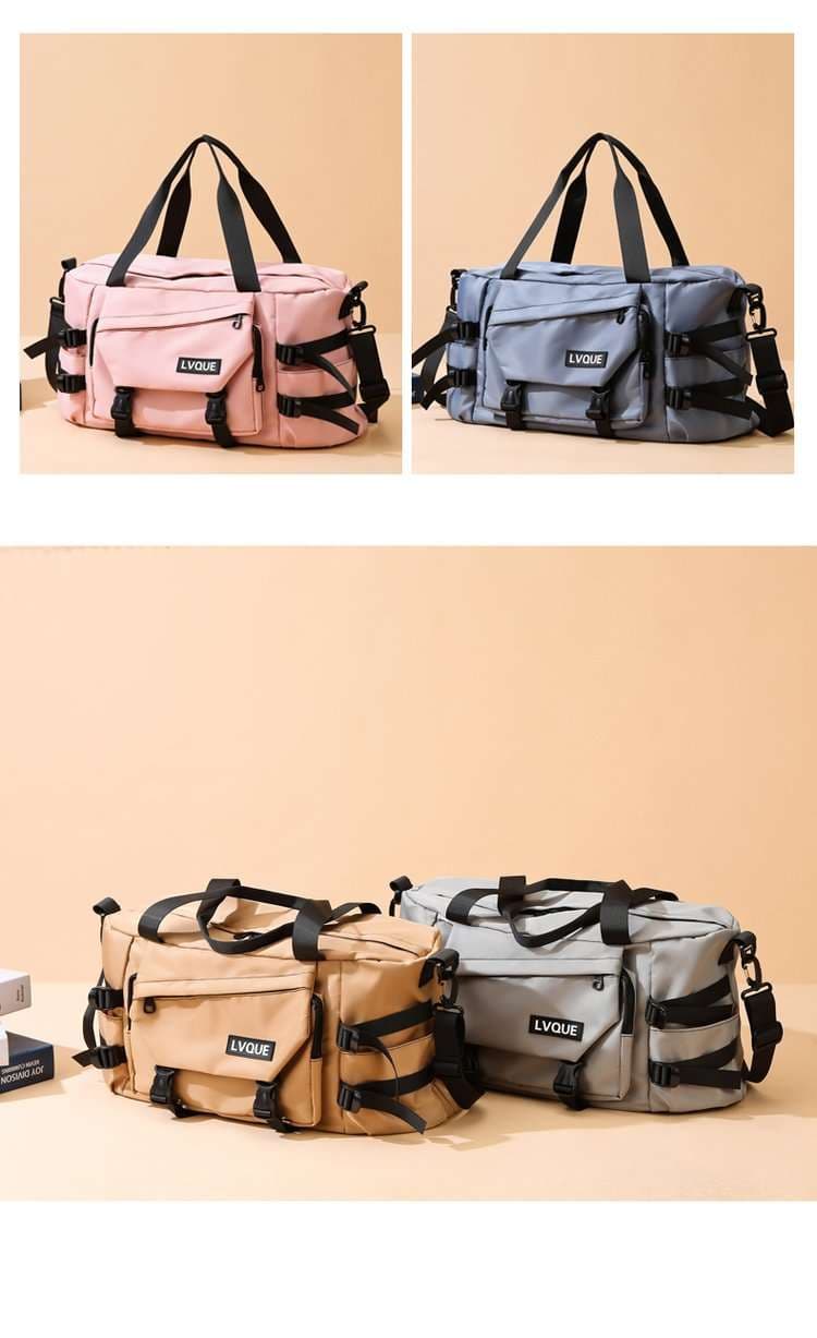 ボストンバッグ 多機能ストラップ付き学生旅行バッグ 30L