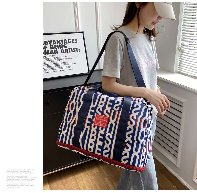 アルファベットデザイン ボストンバッグ 45L