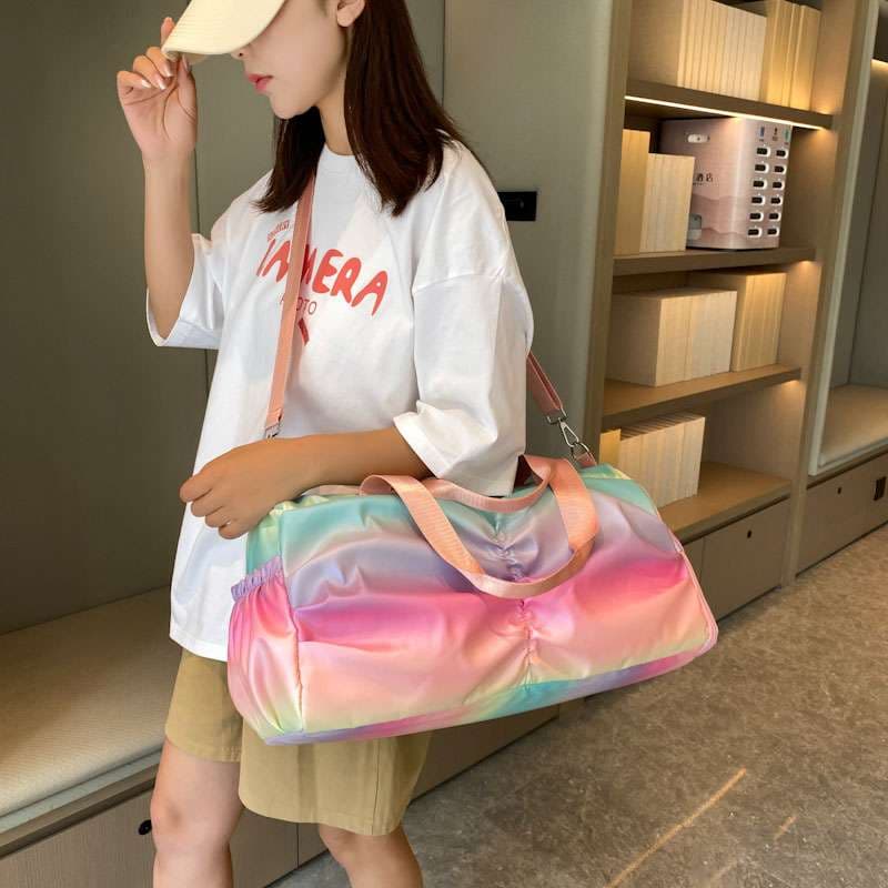 虹色パステル ボストンバッグ 25L