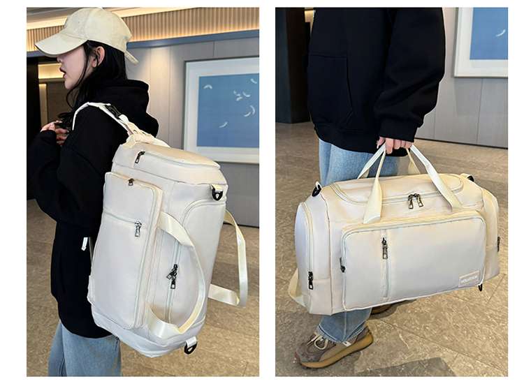 多機能ポケット付き大容量ボストンバッグ 35L