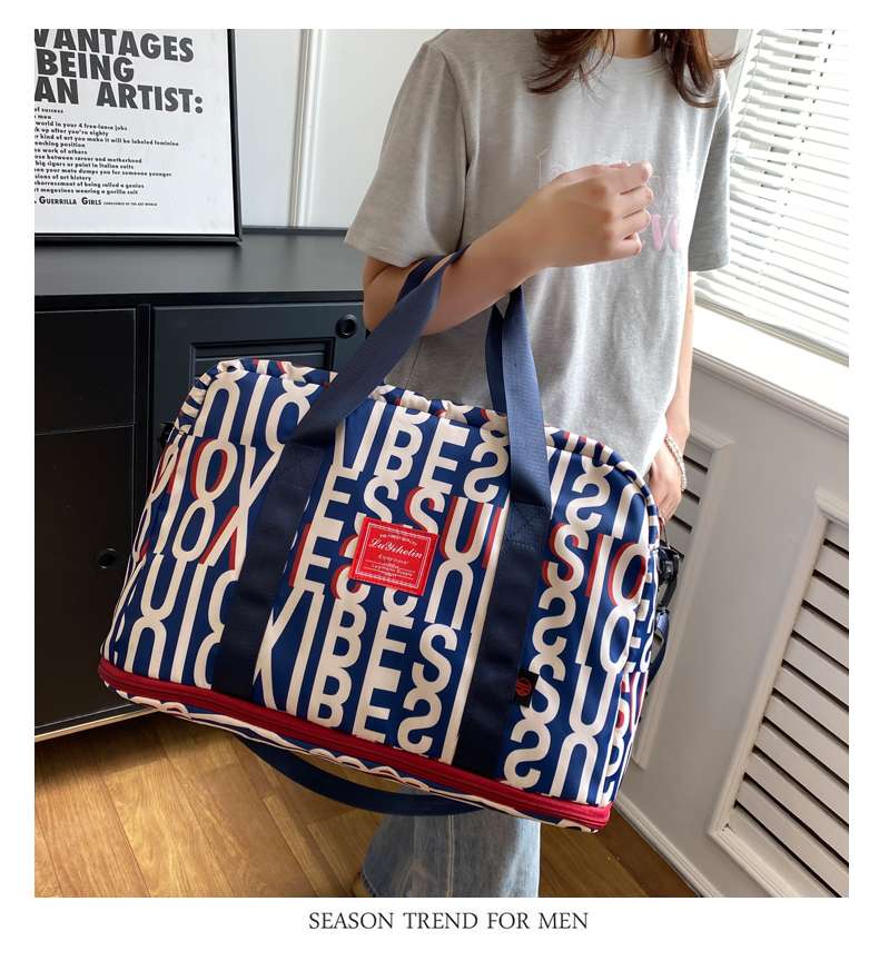 アルファベットデザイン ボストンバッグ 45L